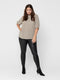 ONLY CARMAKOMA CARROOL COATED LEGGING NOOS - Curvy broek - Gecoate stretchy stof - Zwart