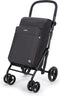 Carlett Urban Family Boodschappentrolley - Tasinhoud 62L - Koelvak 12L - 4 wielen - Lichtgewicht - Opvouwbaar - Zwart