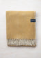 Sprei Visgraat Mosterd geel (Mustard) - 175x250 - Gerecycled Wol - TBCo Scotland