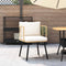 vidaXL - Tuinstoel - met - kussens - poly - rattan - naturel