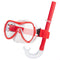 Snorkelbril en -buis voor Kinderen AquaSport Zwart Rood (6 Stuks)
