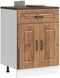 vidaXL - Keuken - onderkast - Kalmar - bewerkt - hout - oud - houtkleurig