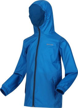 Regatta - Kids Pack It III Opvouwbaar Kinder Regenjack - Blauw - Maat 164