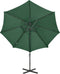vidaXL - Zweefparasol - met - paal - en - LED-verlichting - 300 - cm - groen