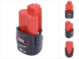 Milwaukee M12 B2 - Li-Ion Accu 12V 2.0 Ah - REDLINK™ intelligentie - Overbelastingsbeveiliging