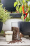 Mica Decorations Doppio - Bloempot op poten - H21 x Ø40 cm - Gerecycled plastic - Zwart