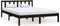 vidaXL - Bedframe - massief - grenenhout - zwart - 120x190 - cm