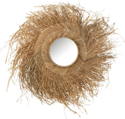 J-Line spiegel Rond - gras - naturel - Ø 90 cm