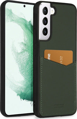 Accezz Samsung Galaxy S22 Plus - Back Cover - Premium Leather Card Slot - Groen