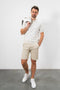 Cappuccino Italia Chino Short - Heren Shorts - Katoen Elastaan - Beige - Maat L