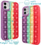 iMoshion Hoesje Geschikt voor iPhone 11 Hoesje Siliconen - iMoshion Pop It Fidget Toy - Pop It hoesje - Rainbow