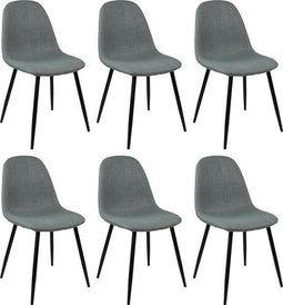 Kick eetkamerstoel Noor - Set van 6 - Groen (6 stuks)