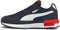 Puma Graviton JR - Lage sneakers - SoftFoam+ inlegzool - Peacoat-Puma White-High Risk Red - Maat 36