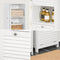 SoBuy BZR124-W - Hoge Badkamerkast - Slank ontwerp met wasmand - Wit 40x170x38 cm