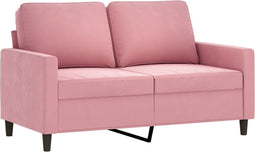 vidaXL - Tweezitsbank - 120 - cm - fluweel - roze