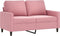vidaXL - Tweezitsbank - 120 - cm - fluweel - roze