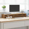 vidaXL - Monitorstandaard - 100x24x13cm - bewerkt - hout - artisanaal - eikenkleur