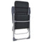 vidaXL - Campingstoelen - 58x69x111 - cm - aluminium - zwart - 2 - st