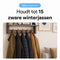 Luft Wandkapstok met Plank - 10 Haken - Zwart Staal & Hout