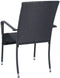 Juskys Yoro - Tuinstoelen - 4-delig - Stapelbaar - Zwart (4 stuks)