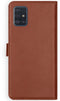 Selencia Galaxy A51 - Echt Lederen Bookcase - 3 Pashouders - Bruin