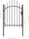 vidaXL - Poort - 1x1,75 - m - staal - zwart