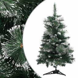 vidaXL - Kunstkerstboom - met - standaard - 60 - cm - PVC - groen - en - wit