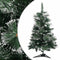 vidaXL - Kunstkerstboom - met - standaard - 60 - cm - PVC - groen - en - wit