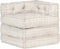 vidaXL - Poef - modulair - stof - beige