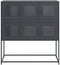 vidaXL - Dressoir - 100,5x39x107 - cm - koudgewalst - staal - antracietkleurig