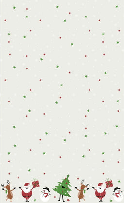 Kerst tafelkleed/tafellaken - 138 x 220 cm - papier - Kerstdiner tafelkleed