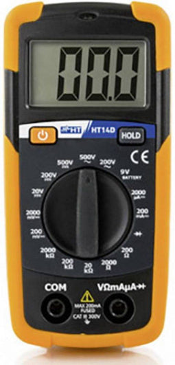 HT Instruments HT14D Multimeter Digitaal CAT II 600 V, CAT III 300 V Weergave (counts): 2000