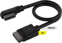 Corsair iCUE LINK - Kabel 200mm 2x 90° - Zwart