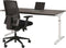 Hoogte verstelbaar T-poot bureau Quick breed 140CM diep 80CM bladkleur Wit framekleur Zwart (RAL9005)