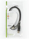 USB-Kabel - USB 2.0 - USB-A Male - USB-A Male - 480 Mbps - Vernikkeld - 1.00 m - Plat - PVC - Zwart - Polybag