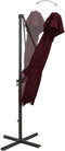 vidaXL - Zweefparasol - met - dubbel - dak - 250x250 - cm - bordeauxrood
