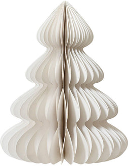 Decoris - Kerstboom - Ø 48 x 60 cm - Wit Papier