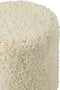 J-Line poef cylinder pluizig - polyester - creme