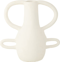 J-Line vaas met 4 Handvaten - keramiek - wit - 36 cm hoog