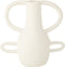 J-Line vaas met 4 Handvaten - keramiek - wit - 36 cm hoog