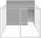 vidaXL - Hondenhok - met - ren - 214x457x181 - cm - staal - lichtgrijs