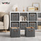 Woltu Opbergboxen Set - 3 Stuks - Opvouwbaar - 29x29x28cm - Grijs (3 stuks)
