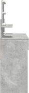 vidaXL - Kaptafel - met - LED-verlichting - 100x40x130 - cm - betongrijs
