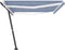 vidaXL - Luifel - automatisch - met - LED - en - windsensor - 500x300 - cm - blauw - wit