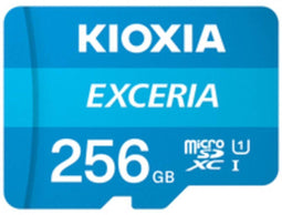 Kioxia Exceria - micro SD geheugenkaart - 256GB - UHS-I Klasse 10 - Blauw