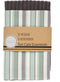 Ten Cate Theedoeken en Keukendoeken Set - Theedoeken en Handdoeken Set - Keukenset Theedoeken en Keukendoek - Keukendoek - Theedoek - 1x Keukendoek 50x50 cm - 1x Theedoek 60x65 cm - Katoen - Grijs en Groen