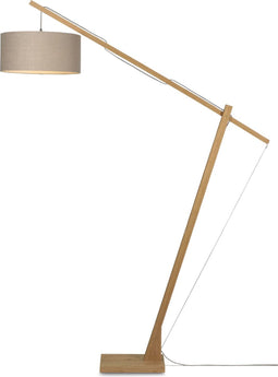 GOOD&MOJO Vloerlamp Montblanc - Bamboe/Taupe - 175x47x207cm - Scandinavisch,Bohemian - Staande lampen voor Woonkamer - Slaapkamer