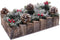 Kerstkaarshouder Wit Rood Groen Natuurlijk Hout Kristal Plastic 30 x 15 cm