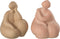 J-Line figuur Denkend/Dromend Dolomiet - kunststof - mix - small - 2 stuks