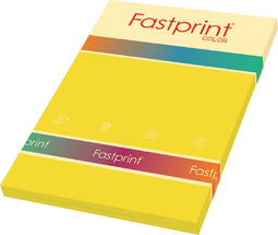 Kopieerpapier Fastprint A4 120gr diepgeel 100vel - 10 stuks
